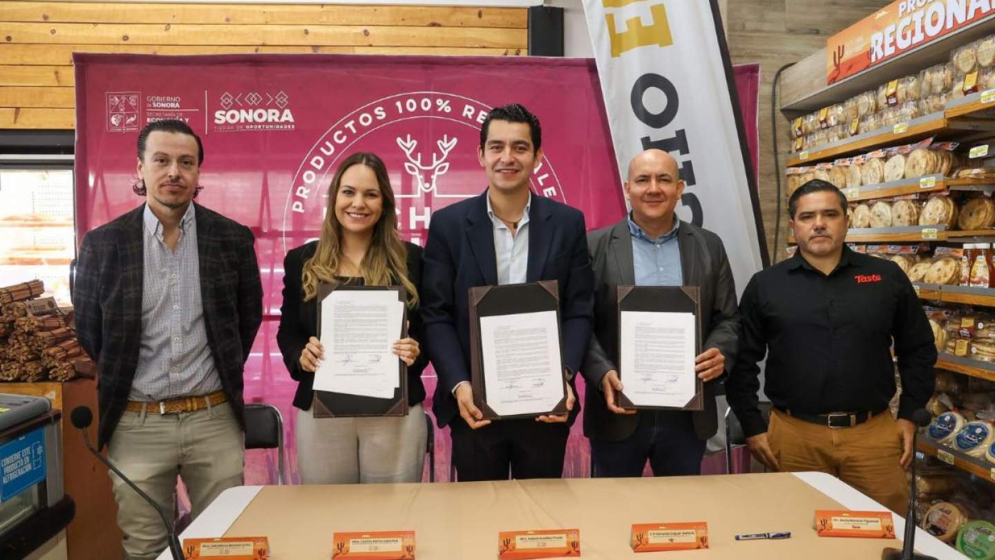 Gobierno de Sonora firma convenio en beneficio de los productos con distintivo “Hecho en Sonora”